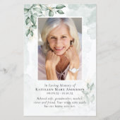 Eucalyptus Photo Memorial Service-programma (Voorkant)