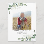 Eucalyptus Photo Memorial Service-programma Programmakaart (Voorkant)