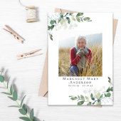 Eucalyptus Photo Memorial Service-programma Programmakaart