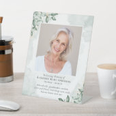 Eucalyptus Photo Memorial Tribute Reclamebord Met Voetstuk (Insitu)