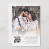 Eucalyptus Photo Overlay QR Code Weddenschap Kaart (Achterkant)