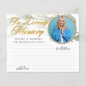 Eucalyptus Photo Share a Memory Funeral Kaart (Voorkant)