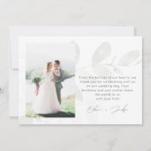 Eucalyptus Photo Weddenschap Bedankkaart (Achterkant)