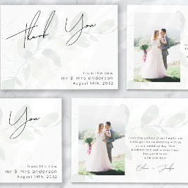 Eucalyptus Photo Weddenschap Bedankkaart