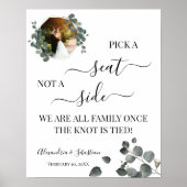 Eucalyptus Pick A Seat Not Side WeduwSign Poster (Voorkant)