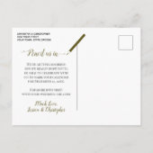 Eucalyptus & Pine Boho Gold Wedding Save the Date Aankondigingskaart (Achterkant)