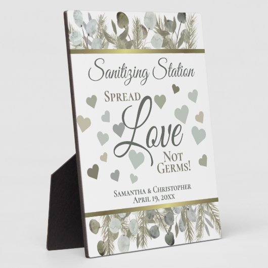 Eucalyptus & Pine Sanitizing Station Weddenschap Fotoplaat (Zijkant)