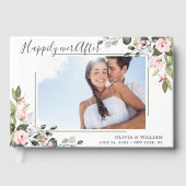 Eucalyptus Pink Blush Rozen FOTO Weddenschap Gastenboek (Voorkant)