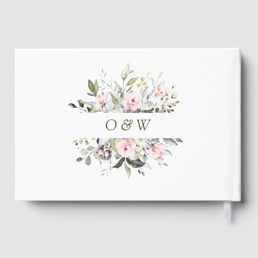 Eucalyptus Pink Blush Rozen FOTO Weddenschap Gastenboek (Achterkant)