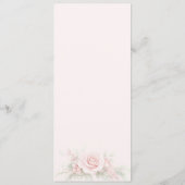 Eucalyptus Pink Bow Elegant Baptism Menu (Achterkant)