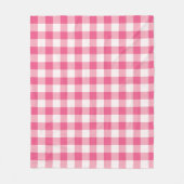 Eucalyptus Pink & White Gingham-controle Fleece Deken (Voorkant)