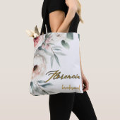 Eucalyptus & Pioen Waterverf Bloemendragezak Tote Bag (Dichtbij)