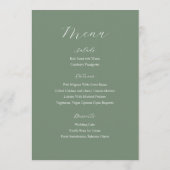 Eucalyptus Pioenrozen Trouwtafel nummer & menu's (Achterkant)