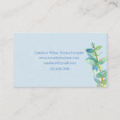 Eucalyptus Plant Botanische Waterverf Visitekaartje (Achterkant)