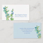Eucalyptus Plant Botanische Waterverf Visitekaartje (Voorkant / Achterkant)