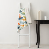 Eucalyptus Planten Groen Sinaasappel 350 Waterverf Sherpa Deken (In situ)