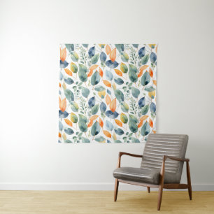 Eucalyptus Planten Groen Sinaasappel 350 Waterverf Wandkleed