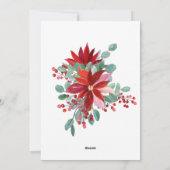 Eucalyptus Poinsettia Bloemenfoto Vakantie Kaart (Achterkant)