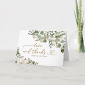 Eucalyptus pompoen bruiloft Dank u Kaart (Voorkant)