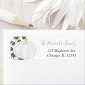 Eucalyptus pompoen groen moderne herfst etiket (Insitu)