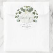 Eucalyptus pompoen groen moderne waterverf ronde sticker (Tas)