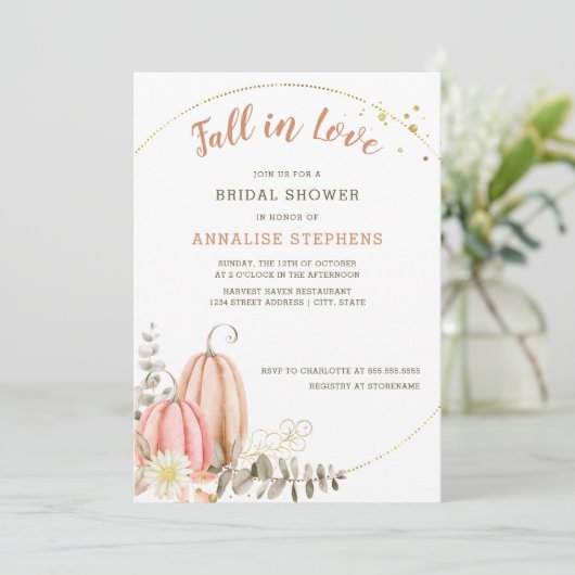 Eucalyptus pompoen Herfst Vrijgezellenfeest Kaart (Staand voorkant)