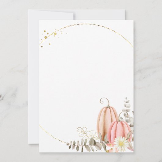 Eucalyptus pompoen Herfst Vrijgezellenfeest Kaart (Achterkant)