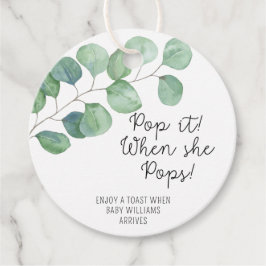 Eucalyptus - POP IT WANNEER ZE POPPEN Bedankjes Labels