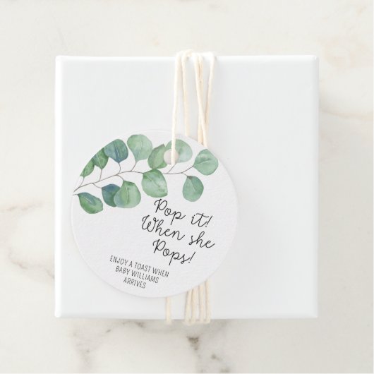 Eucalyptus - POP IT WANNEER ZE POPPEN Bedankjes Labels