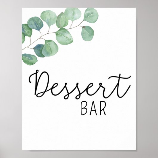 Eucalyptus - Poster van dessertbar (Voorkant)
