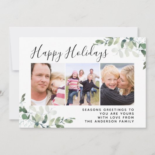 Eucalyptus Prettige feestdagen Feestdagenkaart (Voorkant)