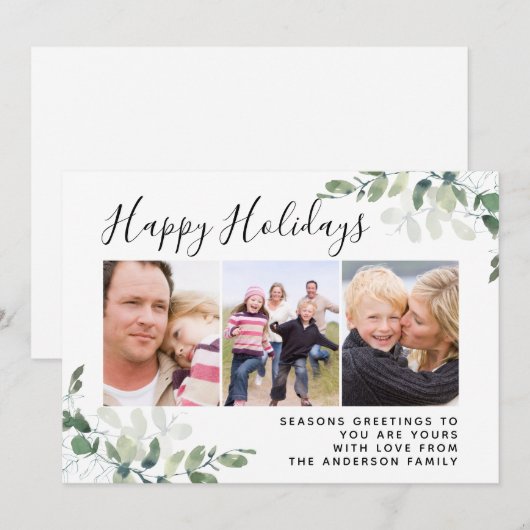 Eucalyptus Prettige feestdagen Feestdagenkaart (Voorkant / Achterkant)
