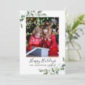 Eucalyptus Prettige feestdagen Feestdagenkaart (Staand voorkant)