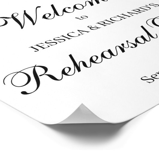 Eucalyptus Proefhuwelijk Diner Welkomstbord Poster (Hoek)