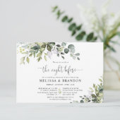 Eucalyptus Proefhuwelijksdiner Uitnodiging (Staand voorkant)