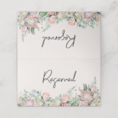 Eucalyptus Protea Pampas Trouwtafel Nummer Plaatskaartje (Buitenkant ongevouwen)