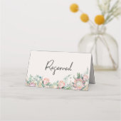 Eucalyptus Protea Pampas Trouwtafel Nummer Plaatskaartje (Voorkant)