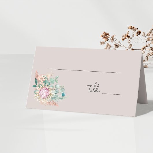Eucalyptus Protea Pampas Trouwtafel Nummer Plaatskaartje