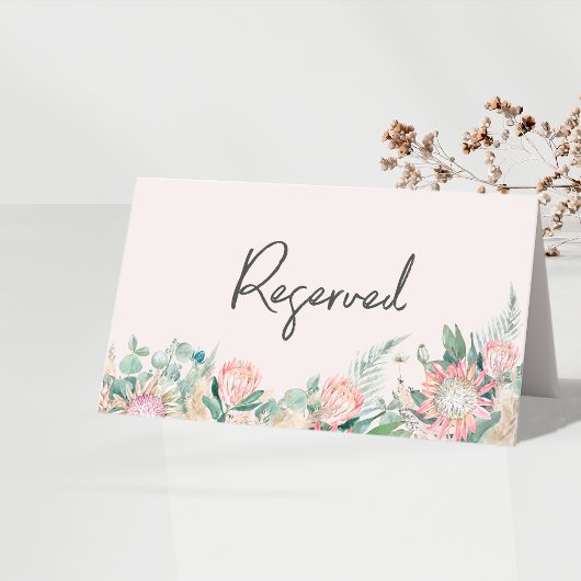 Eucalyptus Protea Pampas Trouwtafel Nummer Plaatskaartje