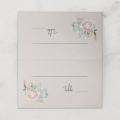 Eucalyptus Protea Pampas Trouwtafel Nummer Plaatskaartje (Buitenkant ongevouwen)