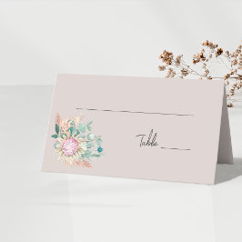 Eucalyptus Protea Pampas Wedding Table Number Plaatskaartje