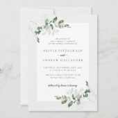 Eucalyptus QR-code All in One Trouwkaart Kaart (Voorkant)