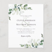 Eucalyptus QR-code Alle in één uitnodiging tot huw (Voorkant)