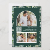 Eucalyptus QR Code Emerald Green Bridal Shower Kaart (Achterkant)