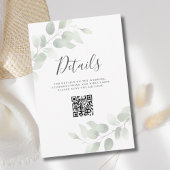 Eucalyptus QR-code huwelijksdetail bijlage kaart