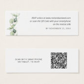 Eucalyptus QR-code RSVP Weddenschap Website Mini Visitekaartjes (Voorkant /achterkant)