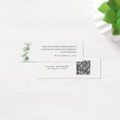 Eucalyptus QR-code RSVP Weddenschap Website Mini Visitekaartjes (Bureau)