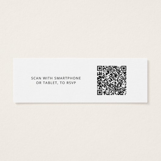 Eucalyptus QR-code RSVP Weddenschap Website Mini Visitekaartjes (Achterkant)