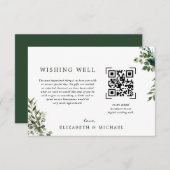 Eucalyptus | QR Code Scannen bruiloft goed Kaart (Voorkant / Achterkant)