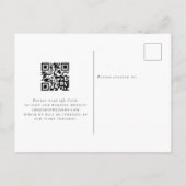 Eucalyptus QR Code Script Black slaat de datum op Briefkaart (Achterkant)